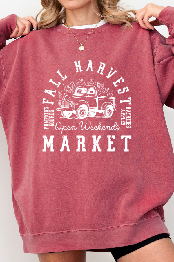 FALL HARVEST MARKET SWEATSHIRT (COMFORT COLORS)