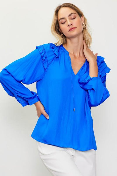 SASHA BLOUSE , BLOUSE , It's NOMB , BLUE BLOUSE , It's NOMB , itsnomb.com