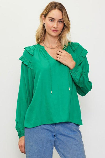 SASHA BLOUSE , BLOUSE , It's NOMB , green blouse , It's NOMB , itsnomb.com