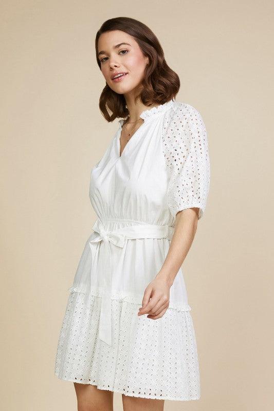 SUNNY DRESS , DRESS , It's NOMB , WHITE LACE DRESS, WHITE SUMMER DRESS , It's NOMB , itsnomb.com