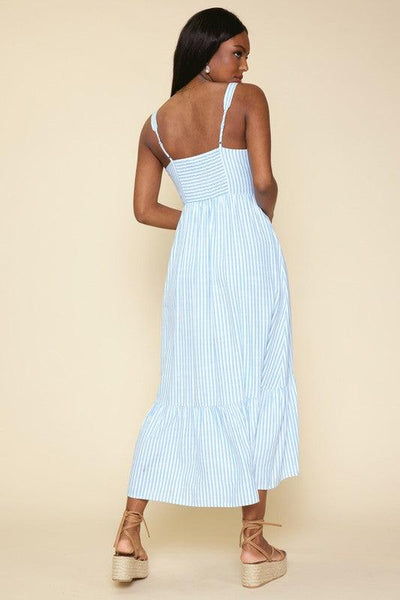 TRIED AND BLUE DRESS , DRESS , It's NOMB , PINSTRIPE DRESS, WHITE AND BLUE STRIPED SUMMER DRESS , It's NOMB , itsnomb.com